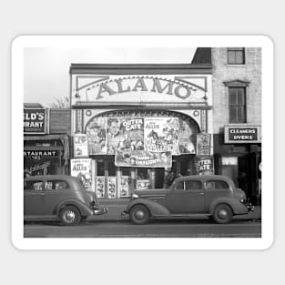 The Alamo Movie Theater, 1937. Vintage Photo Magnet